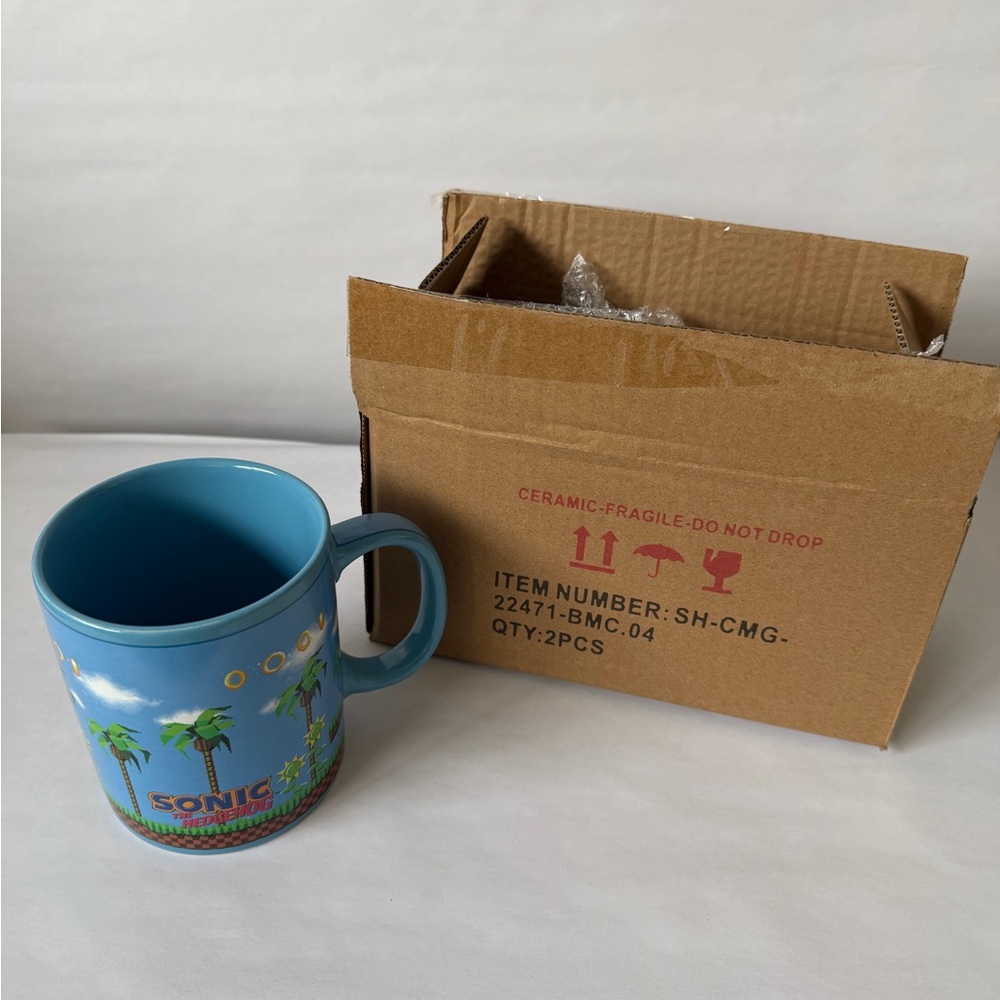 Sonic the Hedgehog Blue Ceramic Mugs -2 Pack